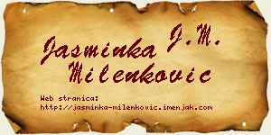 Jasminka Milenković vizit kartica